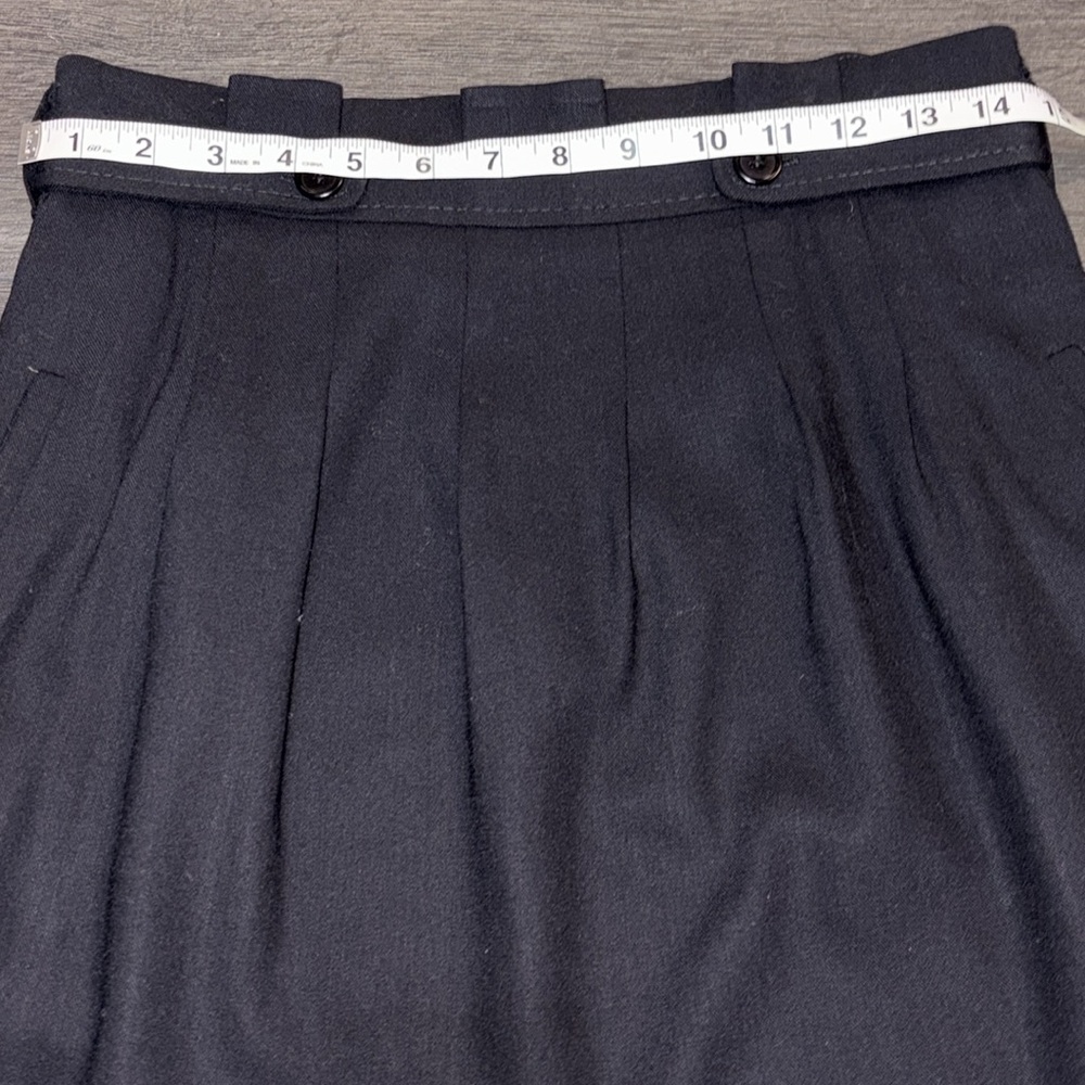 BCBGMAXAZRIA Stella High Waisted Pleated Wool Blend Pencil Skirt Size 8 Black - Picture 13 of 14